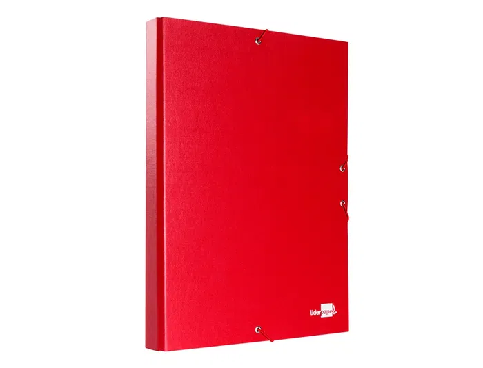 Liderpapel Carpeta Proyectos Folio Lomo 30mm Cartón Forrado Roja 250x350 mm