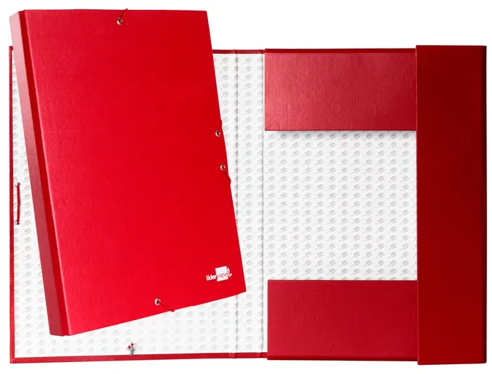Liderpapel Carpeta Proyectos Folio Lomo 30mm Cartón Forrado Roja 250x350 mm