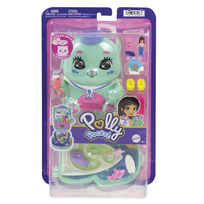 Mattel Polly Pocket Estuche Gatito Marinero con Muñequita y 10 Accesorios Mattel Polly Pocket Estuche Gatito Marinero con Muñequita y 10 Accesorios