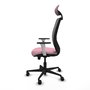 PIQUERAS Y CRESPO Silla de oficina Zulema con mecanismo Sincro/Traslack, Rosa y Gris