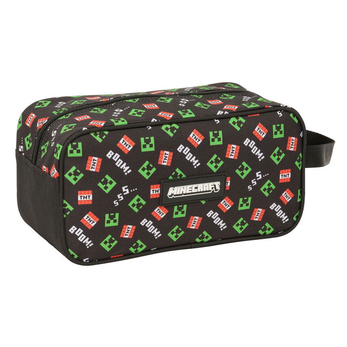 Zapatillero de Viaje Minecraft Negro 29 x 15 x 14 cm