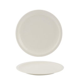 SUMMA MODERN Plato Llano de Vitroporcelana, 24 cm de Diámetro, Color Marfil para Vajilla (Set de 6)