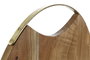 DKD Home Decor Set de 4 tablas para cortar de Acacia e Inox, 35,5x35,5 cm, Natural y Dorado Skew: B19VWKLGCW