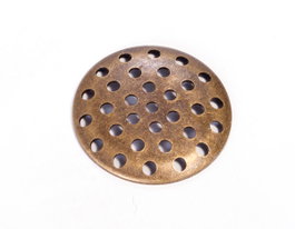 Innspiro Base de anillo metálico para coser con agujeros, dorado envejecido, 16 mm