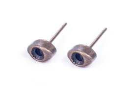 Innspiro Pendiente metálico para incrustar óvalo dorado envejecido Xilion 3mm