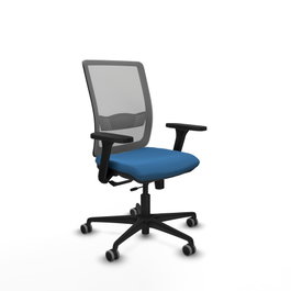 PIQUERAS Y CRESPO Silla de oficina Haches Azul claro y Gris