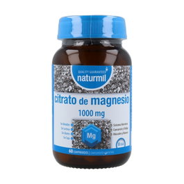 Naturmil Citrato de Magnesio 1000mg 200mg Magnesio Elemental 60 Cápsulas Complemento Alimenticio