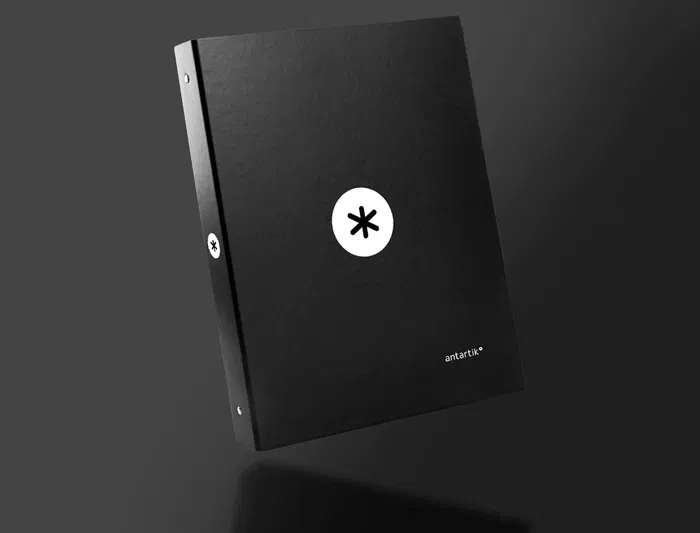 Antartik Carpeta A4 Forrada 4 Anillas 25 Mm Redondas Negro Cartón