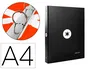 Antartik Carpeta A4 Forrada 4 Anillas 25 Mm Redondas Negro Cartón