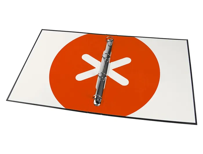 Antartik Carpeta A4 Forrada 4 Anillas 25 Mm Redondas Negro Cartón