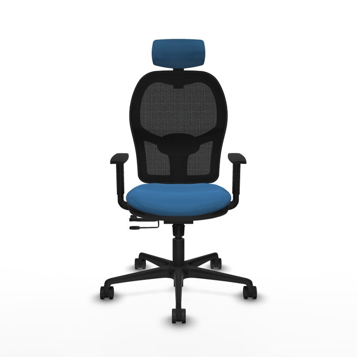 PIQUERAS Y CRESPO Silla de oficina Jorquera con mecanismo Sincro/Traslack Azul claro