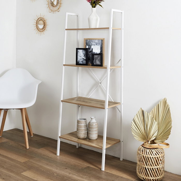 Home Deco Factory Estantería Loka Blanca 60x32,5x148 cm
