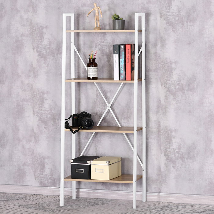 Home Deco Factory Estantería Loka Blanca 60x32,5x148 cm