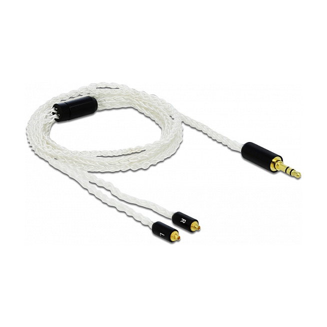 DeLOCK 85845 Cable de audio 3,5 mm a 2 x MMCX, 1,20 m, Blanco DeLOCK 85845 Cable de audio 3,5 mm a 2 x MMCX, 1,20 m, Blanco