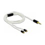 DeLOCK 85845 Cable de audio 3,5 mm a 2 x MMCX, 1,20 m, Blanco