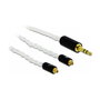 DeLOCK 85845 Cable de audio 3,5 mm a 2 x MMCX, 1,20 m, Blanco