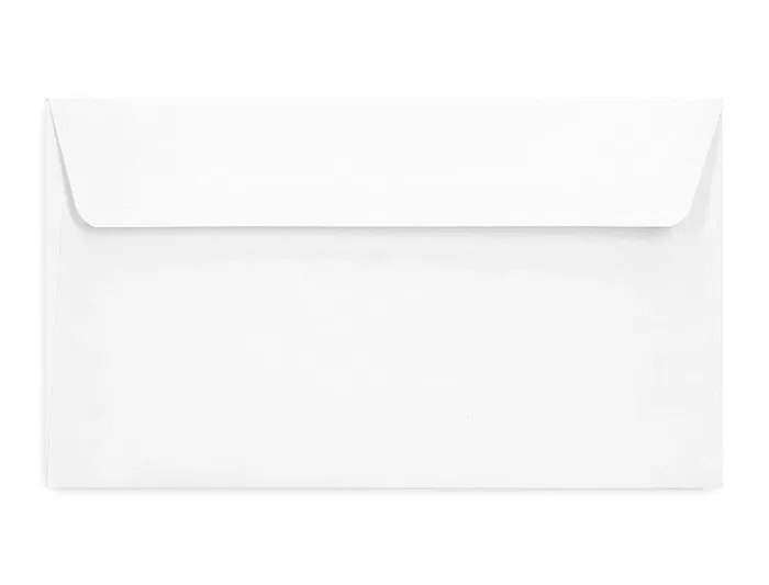 Liderpapel Sobre nº 2 Blanco Din Americano 110x220 mm con Tira de Silicona Paquete de 25 Unidades