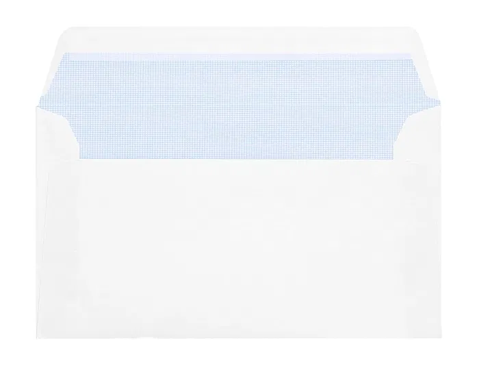 Liderpapel Sobre nº 2 Blanco Din Americano 110x220 mm con Tira de Silicona Paquete de 25 Unidades