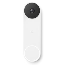 Google Nest Doorbell (Batería) - Timbre inteligente de video, WiFi, 145º, visión nocturna, 1.3 MP, 960x1200p, 30 fps, IP54, blanco, GA01318-FR