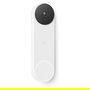 Google Nest Doorbell (Batería) - Timbre inteligente de video, WiFi, 145º, visión nocturna, 1.3 MP, 960x1200p, 30 fps, IP54, blanco, GA01318-FR