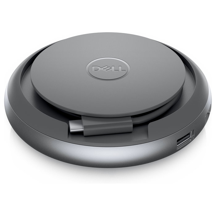 DELL MH3021P Altavoz con micrófono USB-C Plug & Play para adaptador móvil, con reducción de ruido, compatible Latitude/Precision, Plata