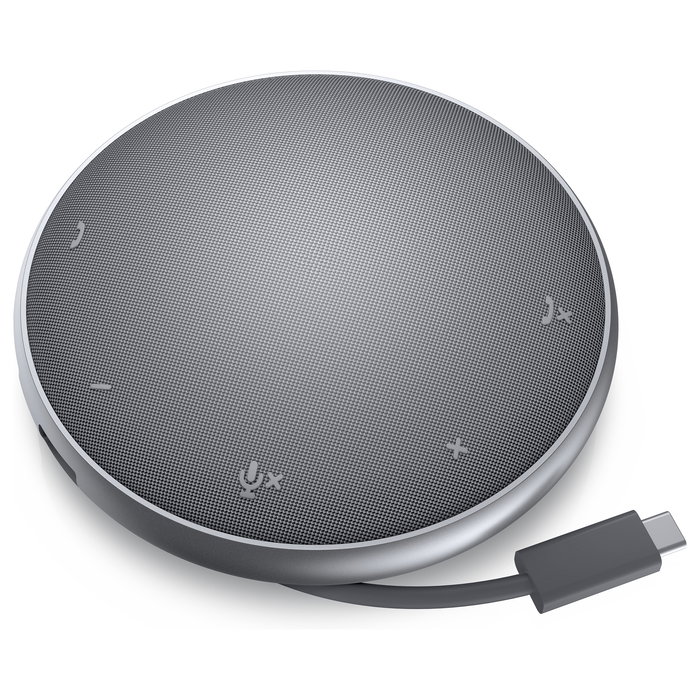 DELL MH3021P Altavoz con micrófono USB-C Plug & Play para adaptador móvil, con reducción de ruido, compatible Latitude/Precision, Plata