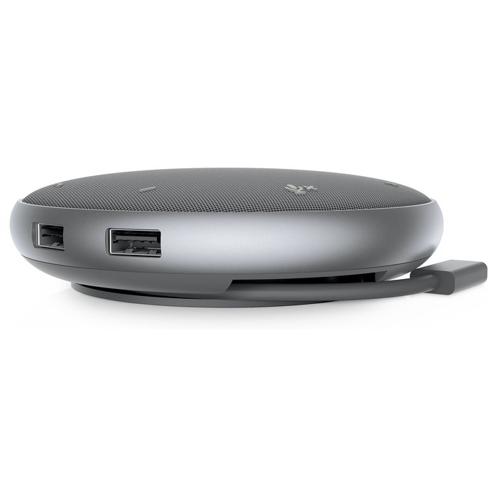 DELL MH3021P Altavoz con micrófono USB-C Plug & Play para adaptador móvil, con reducción de ruido, compatible Latitude/Precision, Plata