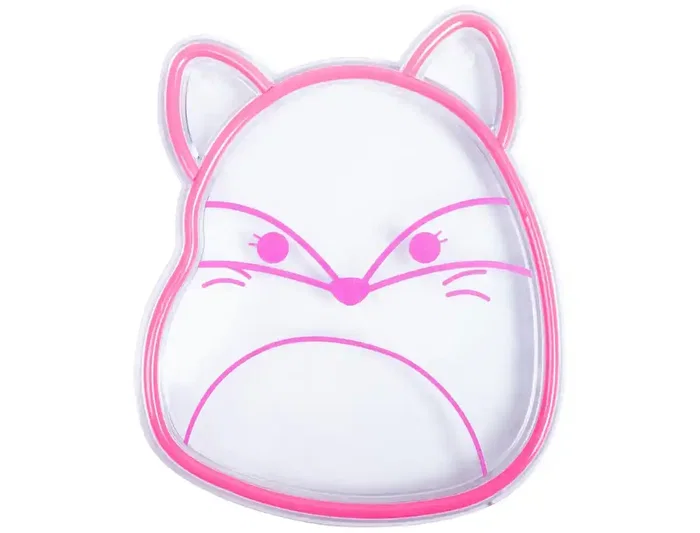 Wondee Lámpara Neón Squishmallow Fifi Zorra Rosa 22cm x 18cm x 2cm