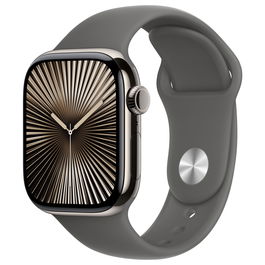 Apple Watch Series 10 GPS + Cellular 42mm Caja de Titanio Natural con Correa Deportiva Gris Piedra Talla M/L