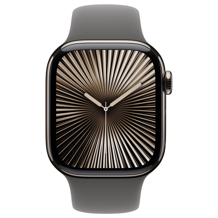 Apple Watch Series 10 GPS + Cellular 42mm Caja de Titanio Natural con Correa Deportiva Gris Piedra Talla M/L