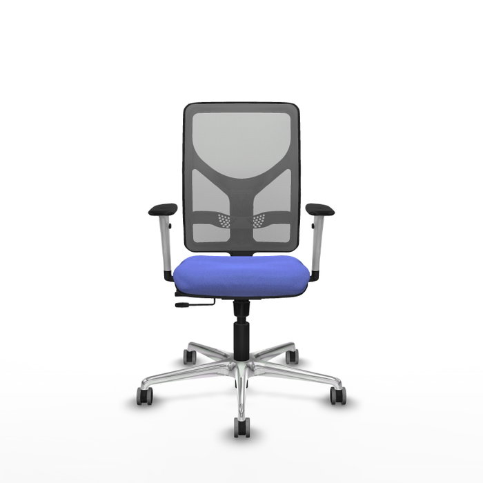 PIQUERAS Y CRESPO Silla de oficina Motilla con mecanismo Sincro/Traslack, Azul claro y Gris