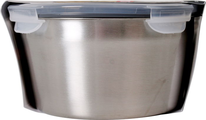 Santa Clara Fiambrera de Acero Inoxidable para Microondas y Horno, 1 Litro, 15.1 x 14.9 x 8.5 cm (12 Unidades)