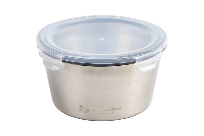 Santa Clara Fiambrera de Acero Inoxidable para Microondas y Horno, 1 Litro, 15.1 x 14.9 x 8.5 cm (12 Unidades)