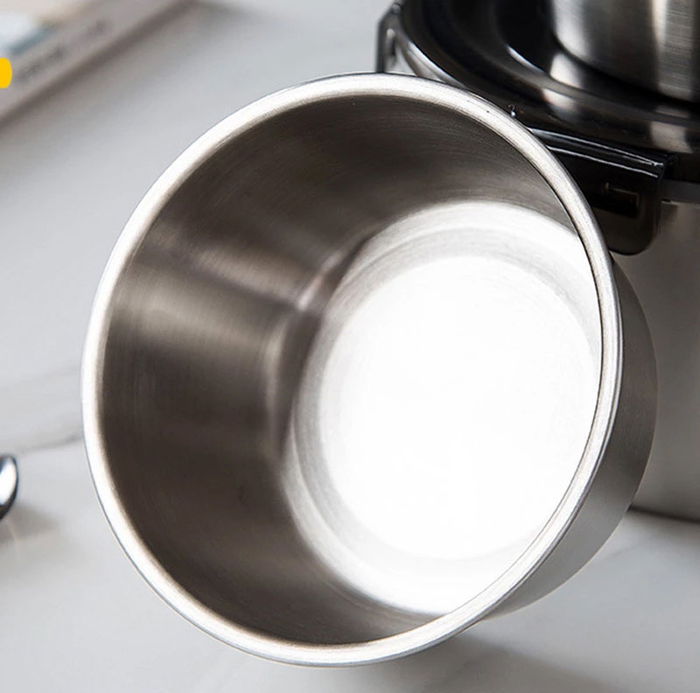 Santa Clara Fiambrera de Acero Inoxidable para Microondas y Horno, 1 Litro, 15.1 x 14.9 x 8.5 cm (12 Unidades)