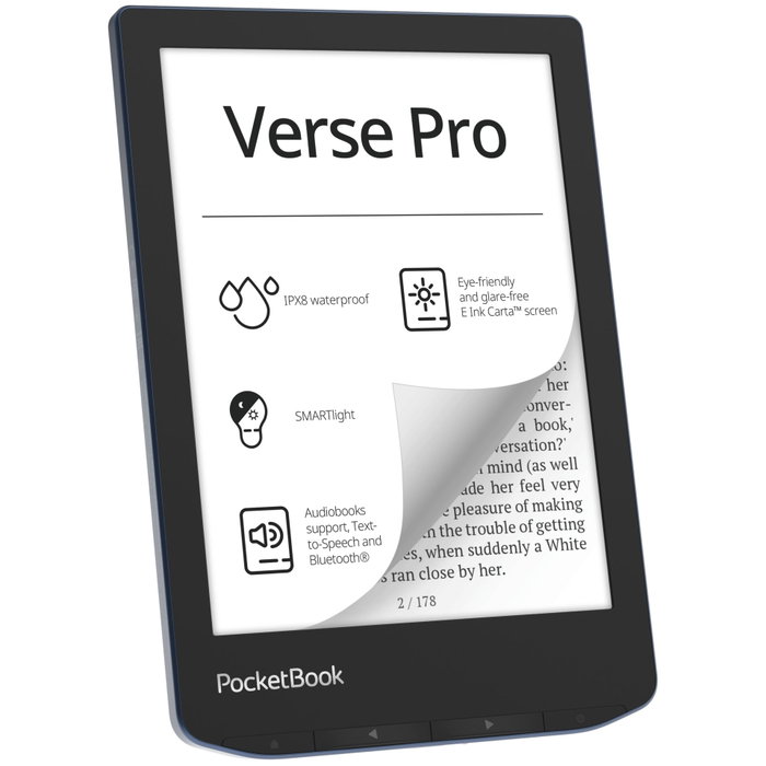 PocketBook Verse Pro Azure, 16 GB, 6 pulgadas