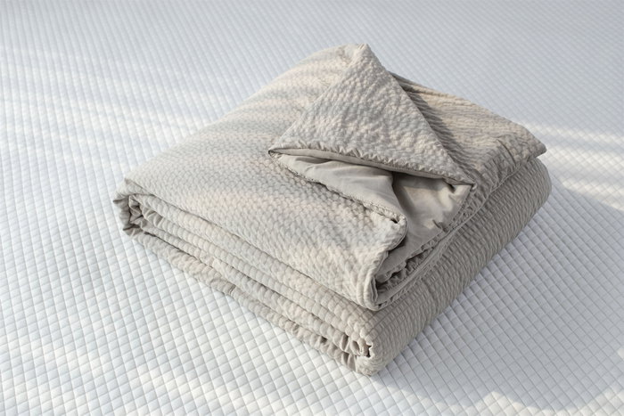 DKD Home Decor Colcha de Poliéster Gris Claro 230x260 cm