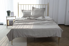 DKD Home Decor Colcha de Poliéster Gris Claro 230x260 cm