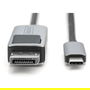 Digitus Cable USB-C a DisplayPort 1.4, 2m, 8K @30Hz / 4K @165Hz, Bidireccional, Plug and Play, Blindado, Negro