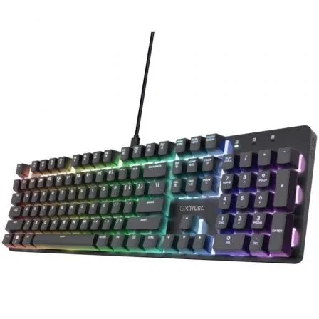Trust Gaming Teclado Mecánico Gaming GXT 871 Zora, Retroiluminación RGB, Anti-ghosting N-Key Rollover, Compatible con PC y Consolas Trust Gaming Teclado Mecánico Gaming GXT 871 Zora, Retroiluminación RGB, Anti-ghosting N-Key Rollover, Compatible con PC y Consolas