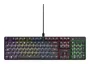 Trust GXT 871 Zora Teclado Mecánico Gaming USB con Retroiluminación LED RGB, Diseño QWERTY Español Completo (100%) - Negro