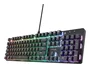 Trust GXT 871 Zora Teclado Mecánico Gaming USB con Retroiluminación LED RGB, Diseño QWERTY Español Completo (100%) - Negro