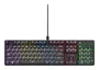 Trust GXT 871 Zora Teclado Mecánico Gaming USB con Retroiluminación LED RGB, Diseño QWERTY Español Completo (100%) - Negro
