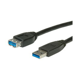 ROLINE 11.02.8978 Cable USB 3.2 Gen 1 (3.1 Gen 1) A-A Macho/Hembra Negro 1.8m