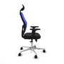 PIQUERAS Y CRESPO Silla de oficina Jorquera con mecanismo Sincro/Traslack, Azul y Negro