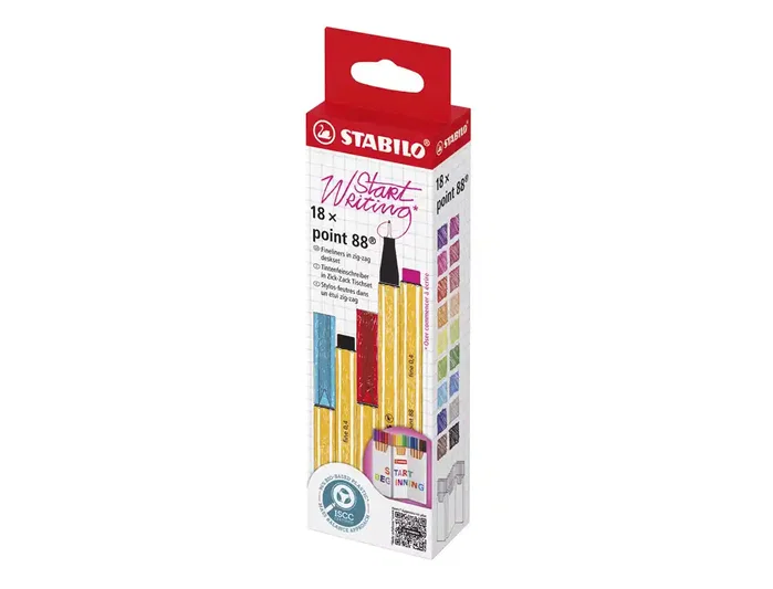 Stabilo Point 88 Estuche Zig-Zag 18 Unidades Colores Surtidos Stabilo Point 88 Estuche Zig-Zag 18 Unidades Colores Surtidos