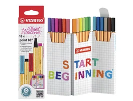 Stabilo Point 88 Estuche Zig-Zag 18 Unidades Colores Surtidos