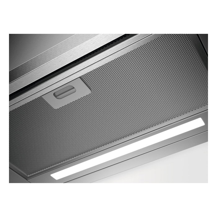 AEG DPE5660M Campana extractora semintegrada 60cm, 495 m³/h, 3 velocidades + intensiva, filtros extraíbles, eficiencia energética A, color gris