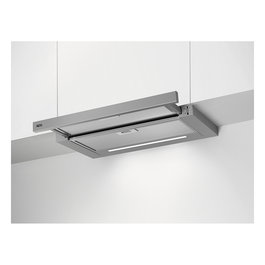 AEG DPE5660M Campana extractora semintegrada 60cm, 495 m³/h, 3 velocidades + intensiva, filtros extraíbles, eficiencia energética A, color gris