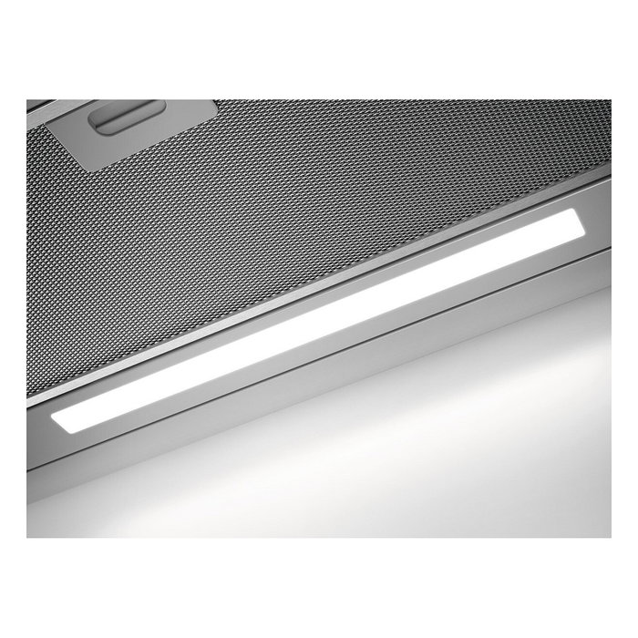 AEG DPE5660M Campana extractora semintegrada 60cm, 495 m³/h, 3 velocidades + intensiva, filtros extraíbles, eficiencia energética A, color gris