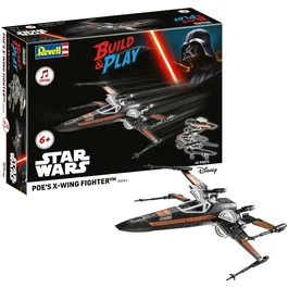 Revell AABIC65457 - Kit de construcción Star Wars Caza X-Wing de Poe con luces y sonidos, modelo para construir y jugar, para mayores de 6 años